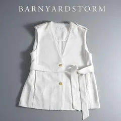 454y*美品 バンヤードストーム ツイード ベルト付き ジレ ベスト