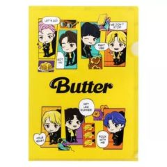 [중고] 클리어 파일 BTS (방탄 소년단) A4 클리어 파일 (Butter) 옐로우 [TinyTAN]