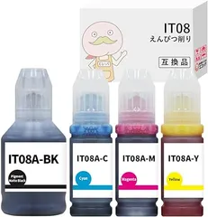 4色セット 【エコッテ】 epsonインク 用 IT08 鉛筆削り 互換 インク