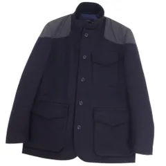 美品 バブアー Barbour ジャケット Hayling オイルドコットン ウール アウター メンズ M ネイビーのサムネイル