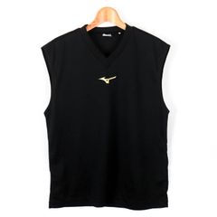 ミズノ ランニング ノースリーブ シャツ トップス スポーツインナー メンズ Mサイズ ブラック Mizuno 【中古】