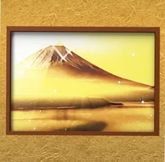 【風水絵画】雲海金富士フラワーオブライフ オシャレ開運アート特大F20号額縁付 風水絵画】雲海金富士フラワーオブライフ 開運アート特大F20号額縁付