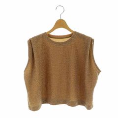 イデアルーチェ iDea Luce ラメノースリーブトップス カットソー F 茶 ブラウン /MY ■OS