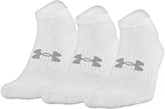 Under Armour Training Cotton No Show Socks 3-Pair White 2 Shoe Size: Mens 8-12 Womens 9-12