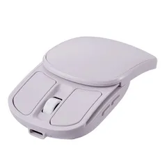 Digio2 無線充電スライド静音5ボタンBlueLEDマウス スモーキーピンク MUS-RKF235-P