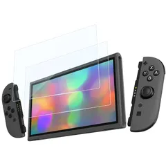 For Switch 2 ガラスフィルム 【2枚入り】Switch 2 保護 フィルム 日本旭硝子素材製 硬度9H 耐衝撃 高透過率 気泡防止 指紋防止 高感度タッチ 貼り付け簡単 Switch2 液晶保護 フィルム 0