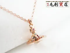ヴィヴィアンウエストウッド Vivienne Westwood スモールオーブネックレス ピンクゴールド メタル ラインストーン レディース【中古】アクセサリー