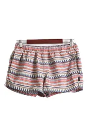 【お得なクーポン配布中!】 18年製 パタゴニア ベアリー バギーズ ショーツ レディース M / Patagonia ナイロン ショートパンツ 短パン スイムショーツ 水陸両用 総柄