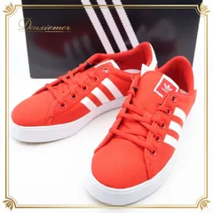 ファッション 23CM adidas アディダス 靴 スニーカー シューズ B37476 レッド系 赤 ホワイト系 白 ローカット 普段使い 箱付き スポーツ カジュアル 日常使い おしゃれ コーディネート ファッションアイテム