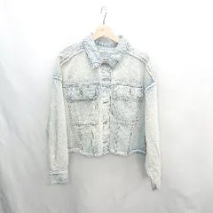 ◇ ⊇ w closet ダブルクローゼット デニム ダメージ加工 長袖 ジャケット サイズF ライトブルー レディース E  【1501230003186】