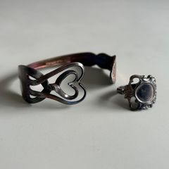 フォークバングル　スプーンリングセット フォークリング スプーンリング セット エイジング加工
