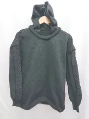 ◇ AZUL ENCANTO 切替 ニット 長袖 プルオーバー パーカー サイズF ブラック レディース P  【1407260047230】のサムネイル