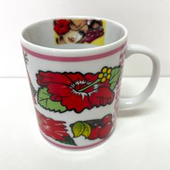 M0710A レア 希少 スーパー シオサイ スロット マグカップ kamaya 食器 未使用 箱無し 当時物 ハイビスカス チェリー MADE IN JAPAN
