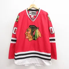 XL/古着 リーボック 長袖 ビンテージ Tシャツ アイスホッケー ジャージ メンズ 00s NHL シカゴブラックホークス GRISWOLD 00 大きいサイズ 