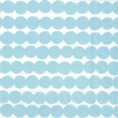 マリメッコ marimekko ペーパーナプキン 紙ナプキン ランチサイズ ihr 20枚 589349 ラシィマット RASYMATTO light blue ホワイト+ライトブルー系 北欧