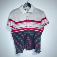 D&G ポロシャツ ホワイト/レッド 半袖　　　ヴィンテージ　レトロ USA製 〜80年代 〜80s grand slam マンシングウェア MUNSINGWEAR
