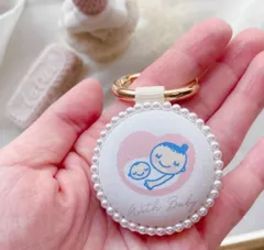 シンプル♡ マタニティキーホルダー　マタニティマーク　マタニティロゼット