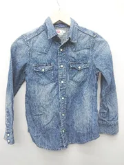 ◇ Θ EDWIN エドウィン キッズ 子供服 長袖 デニム シャツ サイズ140 ブルー P  【1410160013977】