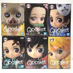 【物流センター】 中古 その他ホビー 鬼滅の刃 6体セット炭治郎 義勇 善逸 伊之助 禰豆子 Qposket petit vol.1&2 【701】