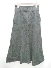 ◇ w closet ダブルクローゼット ロング フレア デニム スカート ブラック レディース P  【1406240017966】