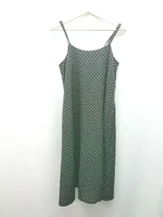 ◇ earth music&ecology プルオーバー ドット柄 夏向け ノースリーブ ひざ丈 ワンピース 表記なし ブラック レディース E  【1310050019747】