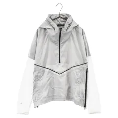 NIKE (ナイキ) ハーフジップ ランテック フーデッドジャケット ホワイト/シルバー AT1129-095のサムネイル