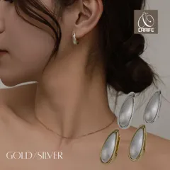 ピアス フープピアス キャッチレス 金属アレルギー対応 18Kコーティング レディース モダン 大人 シンプル かわいい エレガント ジュエリー ゴールド シルバー 送料無料 プチプライス高見え CRAIFE