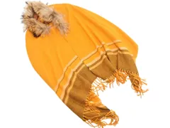 any FAM エニィファム ファー付き ストール オレンジ ◇■ レディース