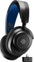 SteelSeries ワイヤレス ゲーミングヘッドセット ヘッドホン 軽量 ボイスチャット可能 ゲームとスマホを同時接続 Arctis Nova 7P 無線 密閉型 Switch PC PS5 PS4 対応 AIノイズキャンセリング 空間オーディ