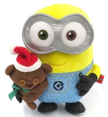 【中古】ぬいぐるみ ボブ＆ティム(緑リボン) クリスマスぬいぐるみ 「ミニオンズ」 ユニバーサル・スタジオ・ジャパン限定