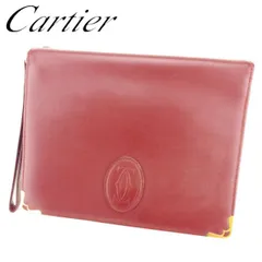 カルティエ クラッチバッグ セカンドバッグ マストライン ボルドー ゴールド レザー Cartier セカンドバッグ バック ファッション 収納 バッグ  T6799