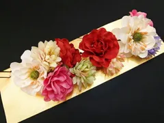 髪飾り 成人式 赤 振袖 袴 花 白 紫 緑 大きい 小さい 3点セット 着物 和装 Uピン 大人 かわいい 日本製 おしゃれ 結婚式 卒業 No.9-4074