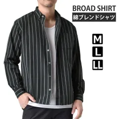 長袖シャツ 《BD衿：3チャコールストライプ》 新品 未使用 メンズ ボタンダウン レギュラーシルエット シャツ ブロード バンドカラー 襟付き【A9L】【メール便2】 ファッション