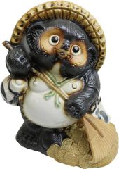 信楽焼 たぬき 置物 高さ27cm 陶器 9号福熊手狸 ta-0003 - メルカリ