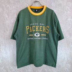 NFL TEAM APPAREL チームアパレル WEGO ウィゴー チームロゴ刺繍 首リブ ビッグシルエット グリーン　緑 イエロー 黄色 L Tシャツ