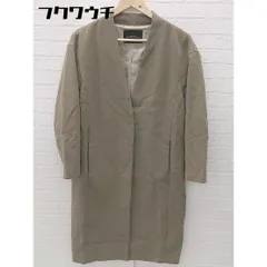 ■ green label relaxing UNITED ARROWS ノーカラー 長袖 コート サイズ36 ブラウンベージュ系 レディース 【中古】 【1102190001368】