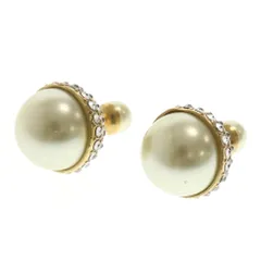 Christian Dior (クリスチャンディオール) TRIBALES トライバル ピアス パール ラインストーン ゴールド GP アクセサリー