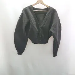 ◇ ⊇ w closet Ｖネック 長袖 ショートカーディガン サイズF ダークブラウン レディース E  【1409100068696】