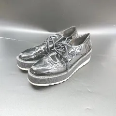 ◇ Θ ZARA ザラ レースアップシューズ サイズ38 ブラック レディース E  【1502180060137】