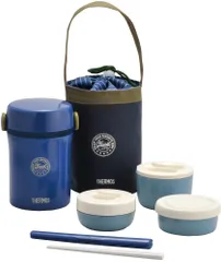 サーモス サーモス ステンレスランチジャー 約0.6合 ネイビー JBC-801 NVY