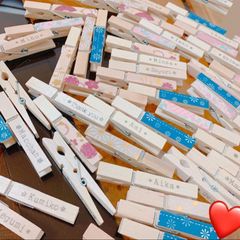 結婚式 席札 ウェディング ウッドクリップ ミニブーケ ハンドメイド 花