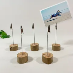 メモスタンド　5本セット　MC05007　メモクリップ　フォトスタンド　カードスタンド　流木インテリア　流木オブジェ　ナチュラル　素朴
