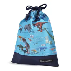 COLORFUL CANDY STYLE 巾着 中 マチ無し給食袋(ネームタグ付き) 男の子 巾着袋 小学生 おしゃれ 子供 かわいい 恐竜ワールド N7018100