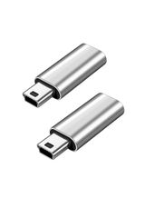 【数量限定】USB Mini Mini Bオスto USB USB USB USB(オス)アダプター - C C C 変換コネクタ (メス) 充電とデータ転送 2個セット 変換アダプタ 変換アダプター ミニUSB to (シルバー) YFFSFDC