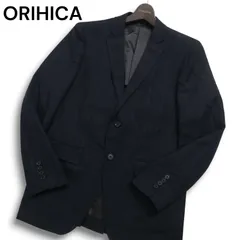 ORIHICA オリヒカ 通年 Smart 10month 背抜き ウール★ チェック テーラード ジャケット Sz.94Y6　メンズ ネイビー