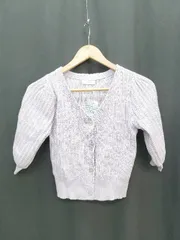 ◇ ◎ ●未使用● ASTORIA ODIER アストリア タグ付 接触冷感 ニット 長袖 カーディガン サイズM ラベンダー レディース P  【1403180013089】