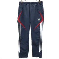 adidas アディダス トレーニング パンツ M ネイビー 3ライン メンズ 古着