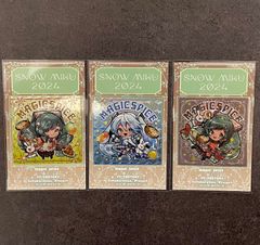 48mmシール「雪ミク2024年Ver マジスパコラボ」3種セット / YY-FACTORY みなもと悠 マジックスパイス 初音ミク 検/ムガル AGAWA OHT PEACE 荒木町ナイト MAD