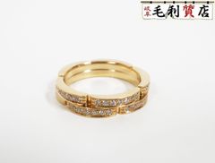 カルティエ Cartier マイヨン パンテール B4216000 リング サイズ51 イエローゴールド 2連ダイヤ ハーフ レディース  ジュエリー