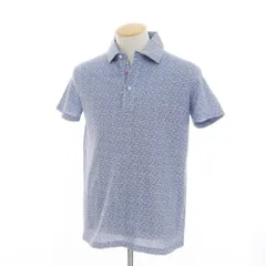 【未使用】ISAIA イザイア　コットン鹿の子ポロシャツ 半袖　ネイビー イザイア ISAIA コットン 鹿の子 半袖 ポロシャツ（中古イザイア